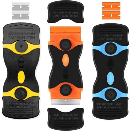 Car Window Glass Sticker Clean Razor Scraper Ceramic Razor Blade Tint Vinyl Wrap Glue Squeegee Remover Cleaner