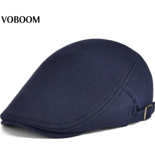 Cotton Men Women Navy Blue Flat Ivy Cap Soft Solid Color Driving Cabbie Hat Adjustable Newsboy Caps 039
