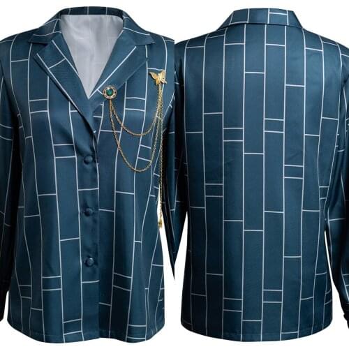 Anime JoJo‘s Bizarre Adventure Jolyne Cujoh Cosplay Long Sleeve Shirt Costume Halloween Carnival Suit Re-creation Design