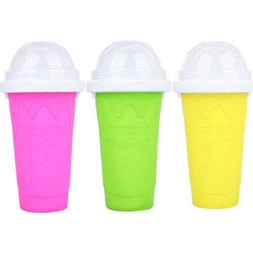 Creative Quick-Frozen Smoothies Cup DIY Magic Slushy Maker Ice Cream Maker Milkshake Bottles Silicone Rapid Cooling Cups