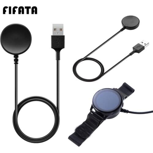 FIFATA 1M Magnetic Fast Charging Charger Dock For Samsung Galaxy Watch 3 41mm 45mm/Active1 2 40mm 44mm Smart Watch Charger Cable