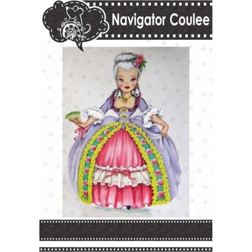 Metal cutting die noble girl princess dress die from novice scrapbook die die cut photo album decoration die 2021