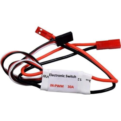 JHEMCU 30A Electronic Switch Module 3.7V-27V 1S-6S For RC Car Boat Drone Models Airplane Led Light Controller Engine