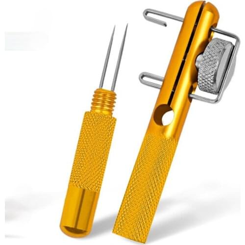 2pcsFishing Hook Tier Double-Headed Needle Knots Tie Loop Tyer Tools Kit Fishing Line Knotter Tying Fishhook Needle Fishing Tool