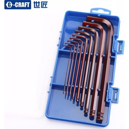 Hex Wrench Set Specialty 9pcs Screwdriver Double-End L Type Allen Key Hexagon Flat Ball Torx Star Head Metric Bike Tools