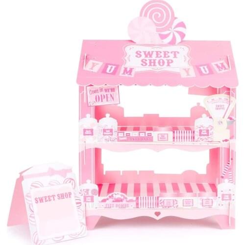 Disposable Cake Stand Pink ice Cream 2-Layer Dessert Table lollipop Display Stand High-End Wedding Paper Decoration Supplies