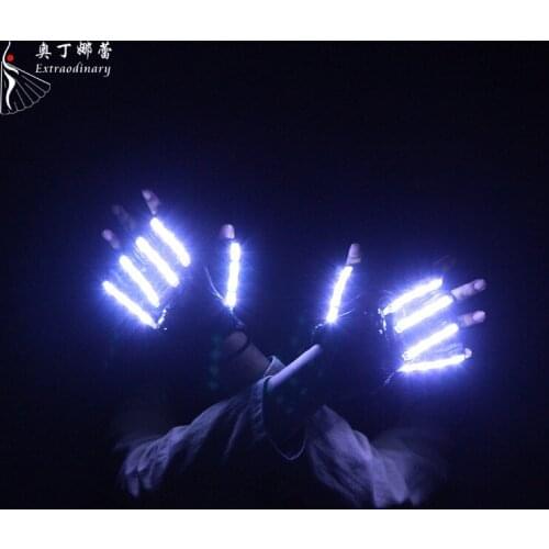 Led Luminescence Glove Stage Bar Show Laser Glove Nightclub Masquerade Prop Luminescence Glove
