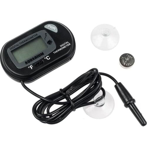 Aquarium Thermometer LCD Digital Thermometer Suction Cup Fish Tank Water Terrarium Temperature for Fish Reptiles Lizard
