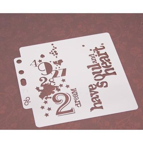 Number Layering Stencils Drawing Color Spraying Stencil for Diy scrapbook/photo album coloring,painting stencil,home decor