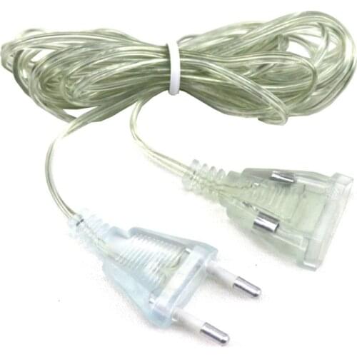Thrisdar 3M Power Extension Cable Standard Power Extension Cord With EU/US Plug For Home Holiday Garland Christmas String Light