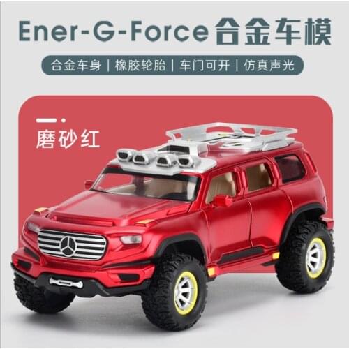 1: 32 BENZ New Energy Automobile Alloy Car Model Sound Light Return Force Children Toy Boy Birthday Christmas Gift red