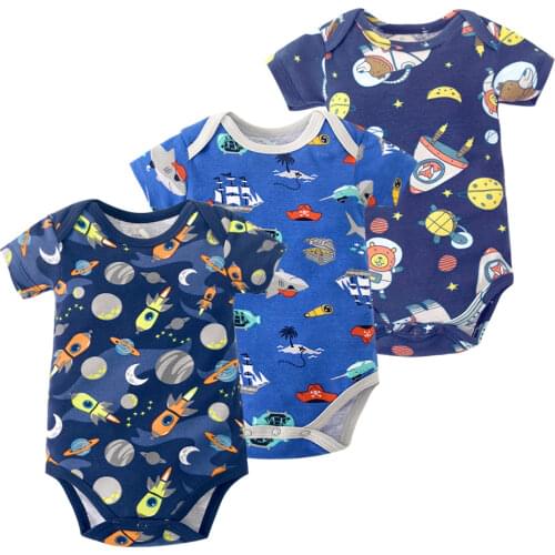 Newborn bodysuit baby babies bebes clothes short sleeve cotton printing infant clothing 1pcs 0-12 Months