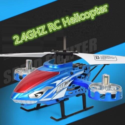 2.4G 4CH 6-Axis RC Helicopter With LED Light With Gyro RTF Anti-Collision Anti-Drop For Kids Toys Outdoor Flying 10 Minutes