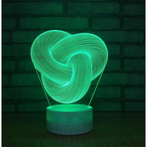 3D Abstract LED Night Light 7 Color Change Bedside Table Lamp Indoor Decoration Lighting For Kids Best Gift