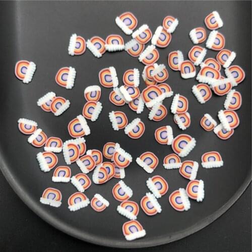 60g Rainbow Polymerclay,Soft Clay Sprinkles For Kids Diy/Craft Diy Making/Nail Art/Scrapbook Decoration/Craft Filler
