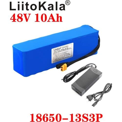 LiitoKala e-bike battery 48v 10ah 6ah li ion battery pack bike conversion kit bafang 1000w and charger XT60 T Plug