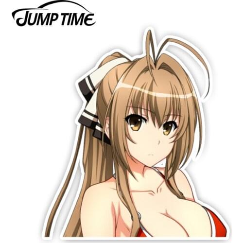 Jump Time 13cmx11.5cm Car Stickers Waterproof For Amagi Brilliant Park Anime Graphics Vinyl Car Decals Bumper Window Sexy Decor