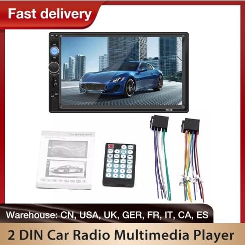 2 Din Car Multimedia Player Car Radio MP5 Player HD Touch Screen Car Audio Stereo Bluetooth USB AUX Support Rear View Camera