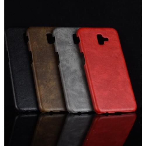 For Samsung J6 Plus Case J610F J610 PU Leather Litchi pattern Skin Hard Cover For Samsung Galaxy J6 Plus J6+ J 6 Plus Phone Case