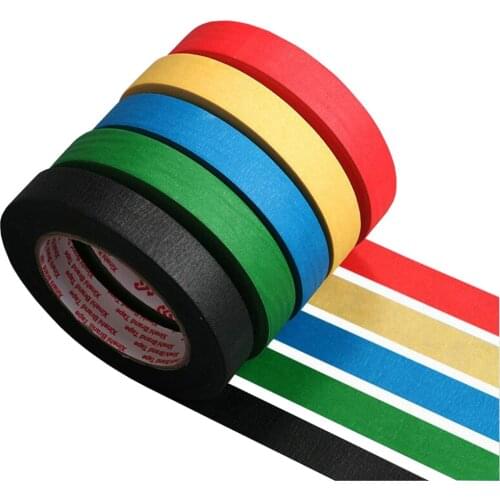 Colorful Paper Tape Red Black Blue Green Yellow Corrugated Paper Tape Masking Tape Identification Tape