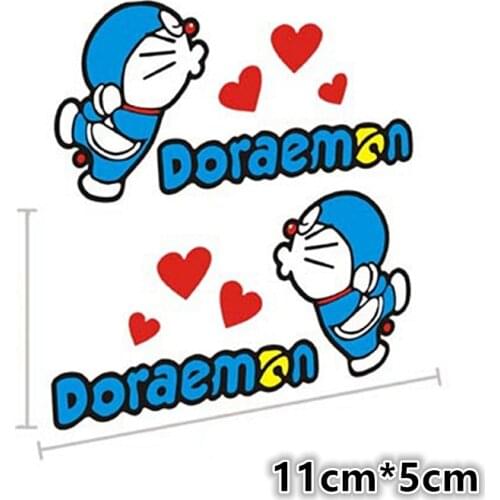Dawasaru Car Stickers Doraemon Cartoon Cute Lovely Funny Creative Decals for Trunk Fuel Tank Cap Rearview Mirrors D30