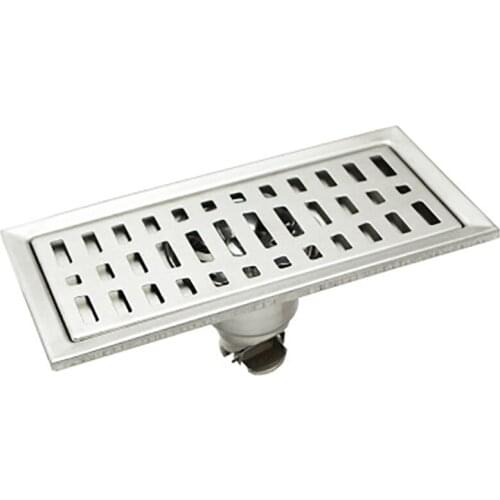 Stainless Steel Deodorant Floor Drains Kitchen Rectangle Anti-blocking Drain Bathroom Shower Bathtub Accessories 20cm *10cm