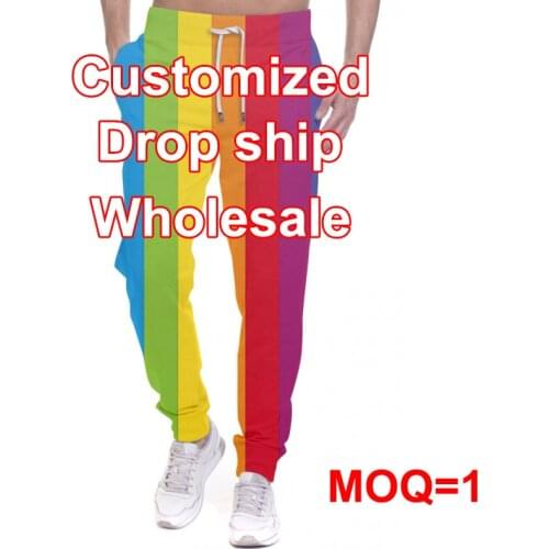 IFPD Customized Jogger Pants Mens 3D Print Your Own Design Custom Personalise Sweatpants Male Elastic Waist vendors wholesale