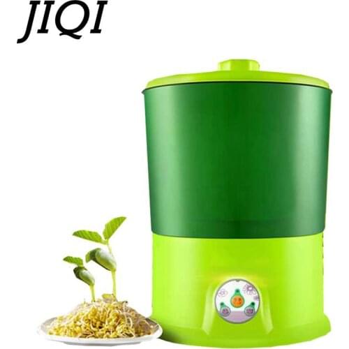 JIQI 220V Home DIY Bean Sprouts Maker 2 / 3 Layer Automatic Electric Germinator Seed Vegetable Seedling Growth Bucket