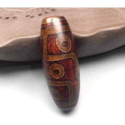 Collection China Tibet old agate nine-eyed dzi amulet