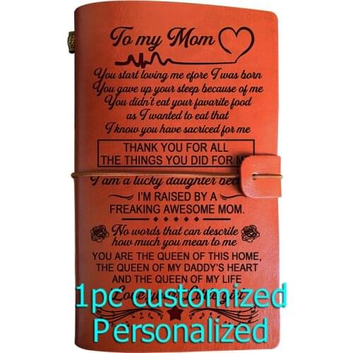 Engraved Leather journal personalized gifts to my husband BJ173 Customized Notebook A5 Dropshipping Supplier US Store Diary