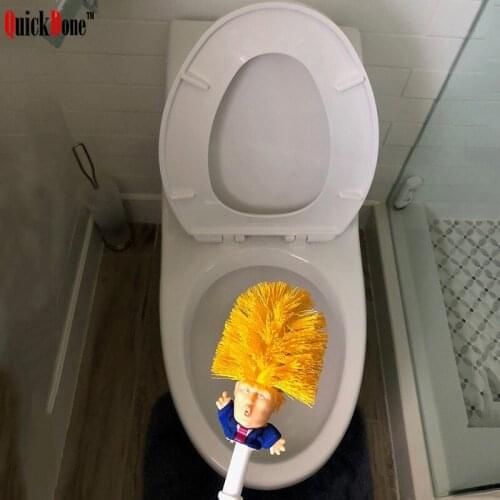 Creative Donald Trump Toilet Brush Bathroom Cleaning Tools Original Funny Trump Home Hotel Supplies Cleaning Accessories FY0130