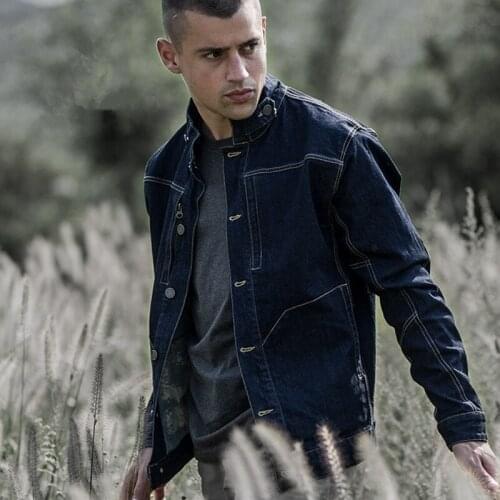 Commuter Military Tactical Denim Coat Male Outdoor Riding Training Climbing Camping Hiking Breathable Windproof Sports Jacket
