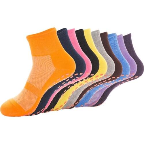 Fashion Women Non-Slip Short Floor Sock Solid Color Yoga Sports Knitted Playground Trampoline Socks Ladies Home Stocking Gift