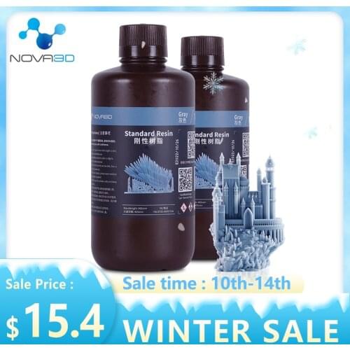 NOVA3D LCD 3d Printer UV Resin 405nm Impresora 3d Resina Rigid Liquid Printing Material Sensitive Photopolymer Resins Grey Color