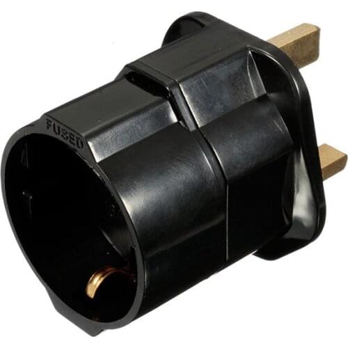 New Arrival High Quality 5x5x7cm 250V European Euro EU Sockets 2 Pin to UK 3 Pin Plug Adapter Travel Mains Adapter