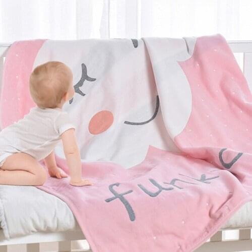New 2019 Throw Blanket 1PC Cotton Kids Blanket Super Soft Cartoon Cloud Blanket Children Bedding Set Baby Swaddle 110x110cm
