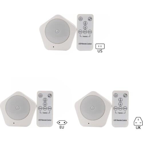 New Motion Sensor Dimmable LED Night Lights Plug-in Nightlight Adjustable Brightness with Remot Lamps for stairway Bathrooms