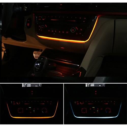 Orange Blue Color Switchable Atmosphere lights built on car stereo fascia Console Decoration Lamps for B MW 3 Series F30 F32 F35