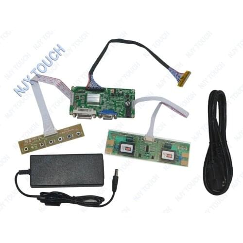 LM.R61 DVI DVA LCD Controller Board LVDS For 17" 19" 1280x1024 LTM170E5-L01 LTM190E1-L01 LCD Screen + 12V 4A Power Adapter
