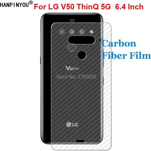 For LG V50 ThinQ 5G 6.4" Durable 3D Anti-fingerprint Carbon Fiber Back Film Screen Protector (Not Tempered Glass)
