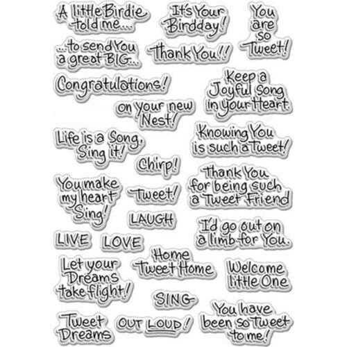 English Words Transparent Clear Silicone Stamp/Seal for DIY scrapbooking/photo album Decorative clear stamp sheets FXL029