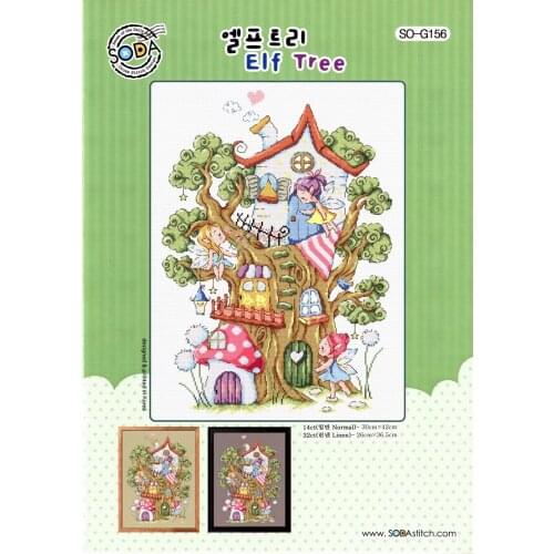 Manufacturer Embroidery Elf Tree Counted Cross Stitch Christmas Ornaments with 100% Cotton Floss & Free Shipping for Wall Decor
