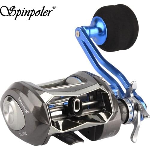 Spinpoler 12+1BB Big Game Baitcasting Fishing Reel 7.0:1 Gear Ratio 10KG Braking Power High Quality Ultra Light Casting Reels