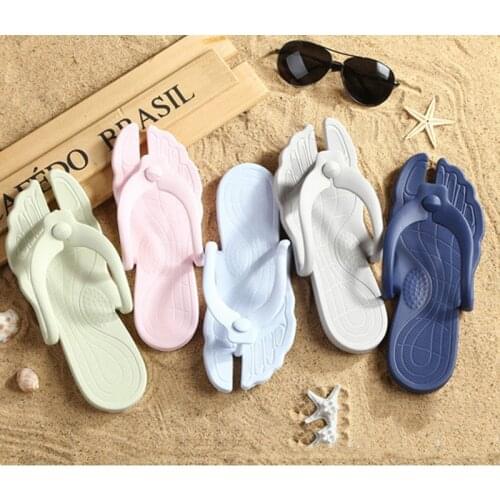 Flat Bottomed Lightweight Sandals New Creative Slippers Summer Foldable Travel Portable Slippers Home Beach Flip Flops