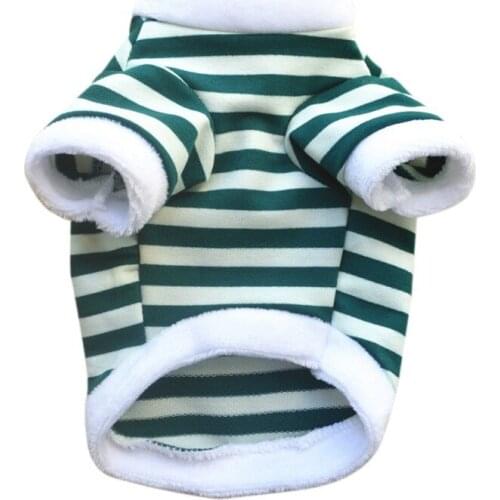 Dog Hoodies Red White Stripes Snowman Dog Clothes For Puppy Kitten Puppy Autumn Winter Cute Warm Vest Dog Costume