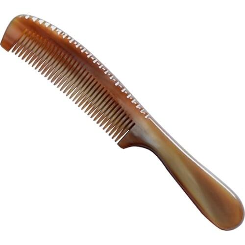 High Quality Health Massage Horn Comb Natural Scalper Horns Comb Long Tail Fine Tooth Comb Anti Static Hair Comb