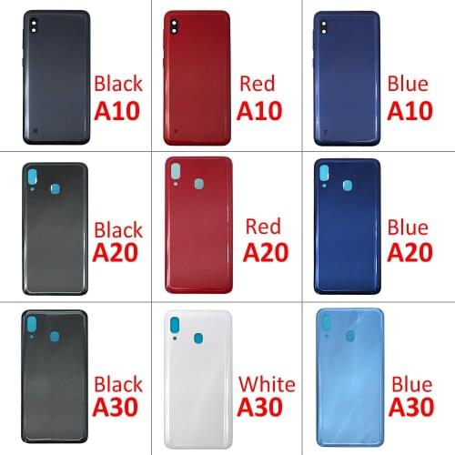 Back Glass Cover For Samsung Galaxy A10 A20 A30 Battery Cover Door Rear Housing Shell Panel Case For A10 A20 A30 Battery Cover