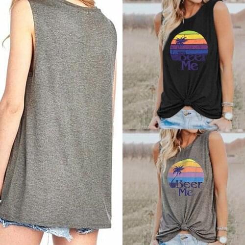 Women Tank Tops Summer O-Neck Sleeveless Tank Female Casual Tank Fashion Ladies Tops Tee