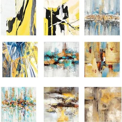 Gold Abstract Oil Painting on Canvas Posters and Prints Scandinavian Wall Picture for Living Room