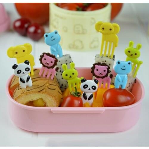 10pcs Fruit fork Baby Spoon Kids Fork Baby Safety Feeding Food Set Temperature Baby Dishes Infant Flatware Spoon Children